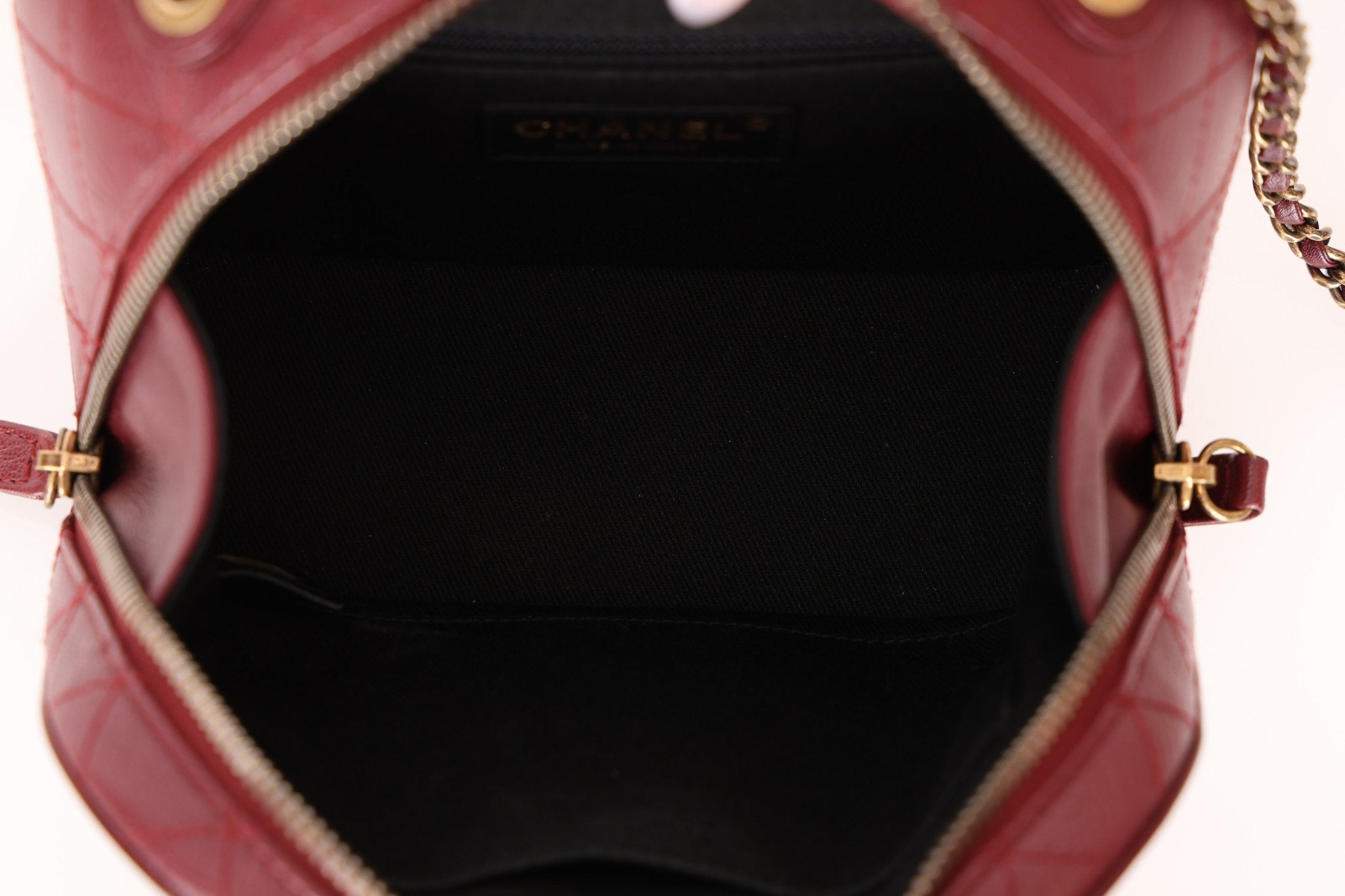 Chanel 2016 Calfskin Coco Curve Burgundy Vanity - FashioNica