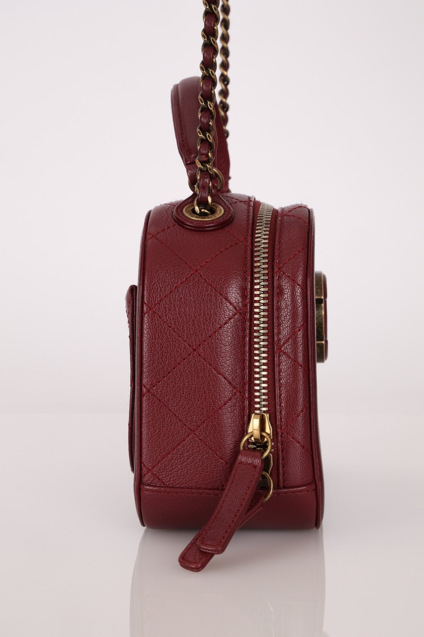 Chanel 2016 Calfskin Coco Curve Burgundy Vanity - FashioNica