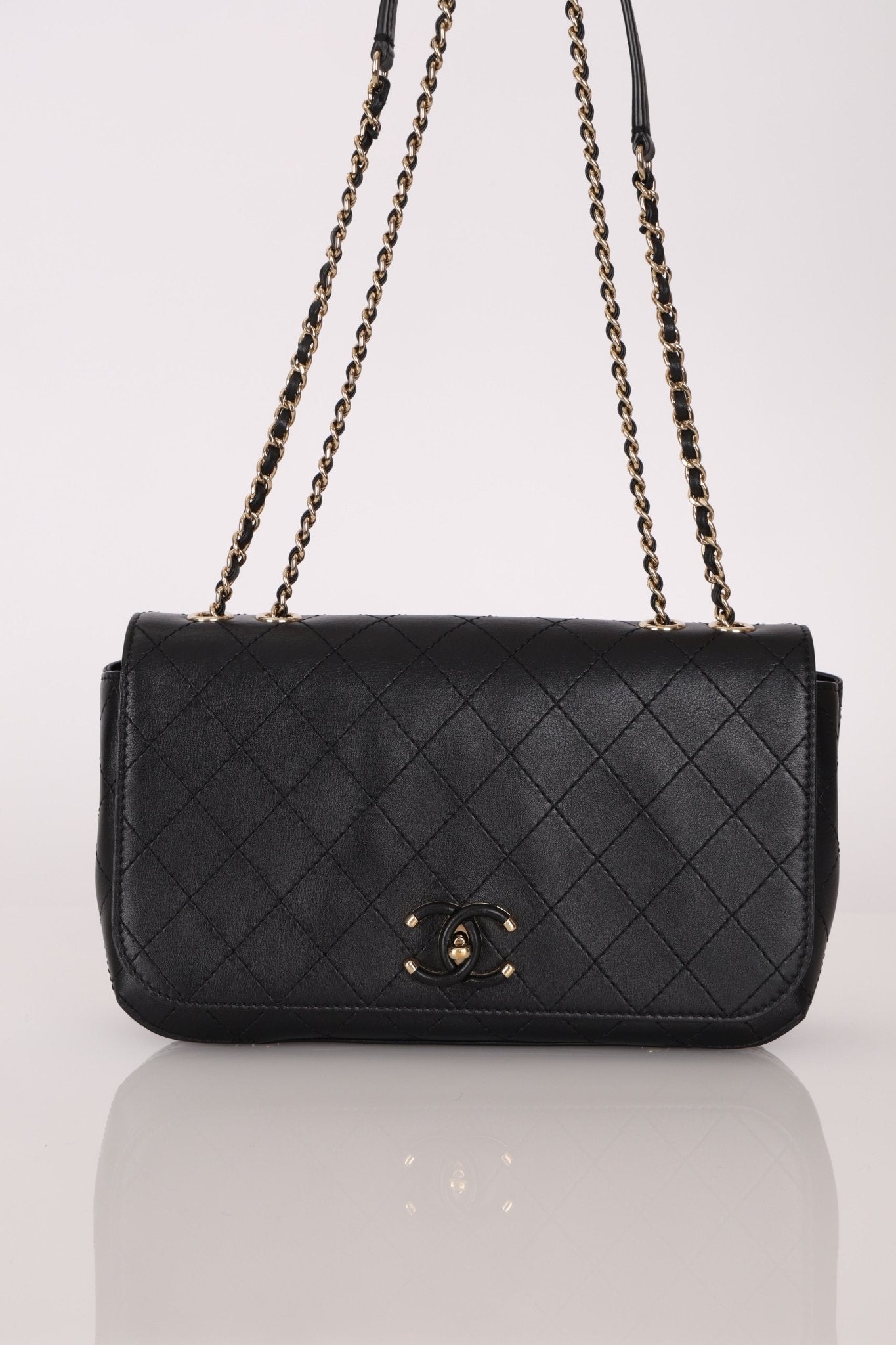 Chanel 2016 Calfskin Stitched CC Case Flap Bag - FashioNica