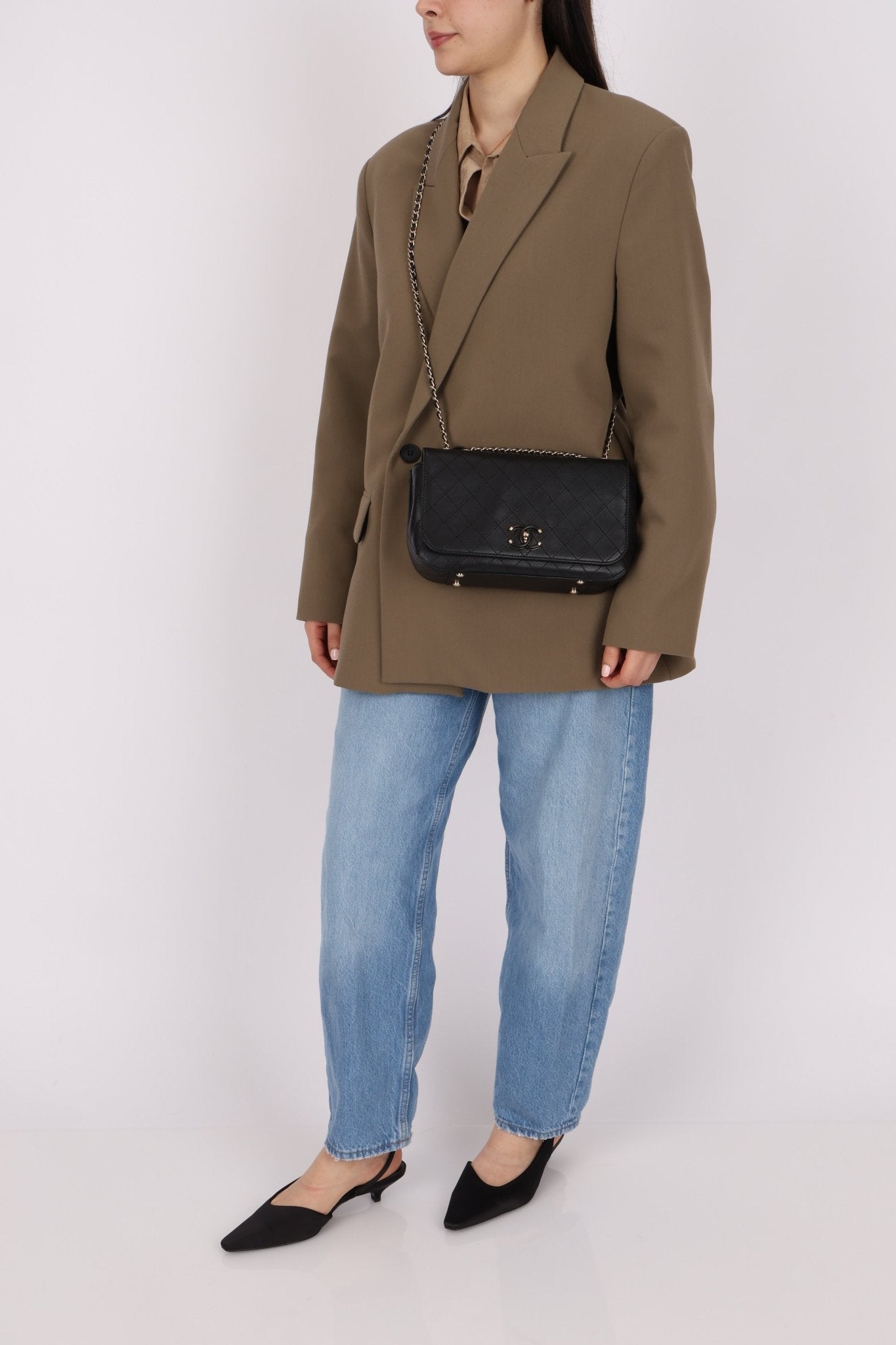 Chanel 2016 Calfskin Stitched CC Case Flap Bag - FashioNica