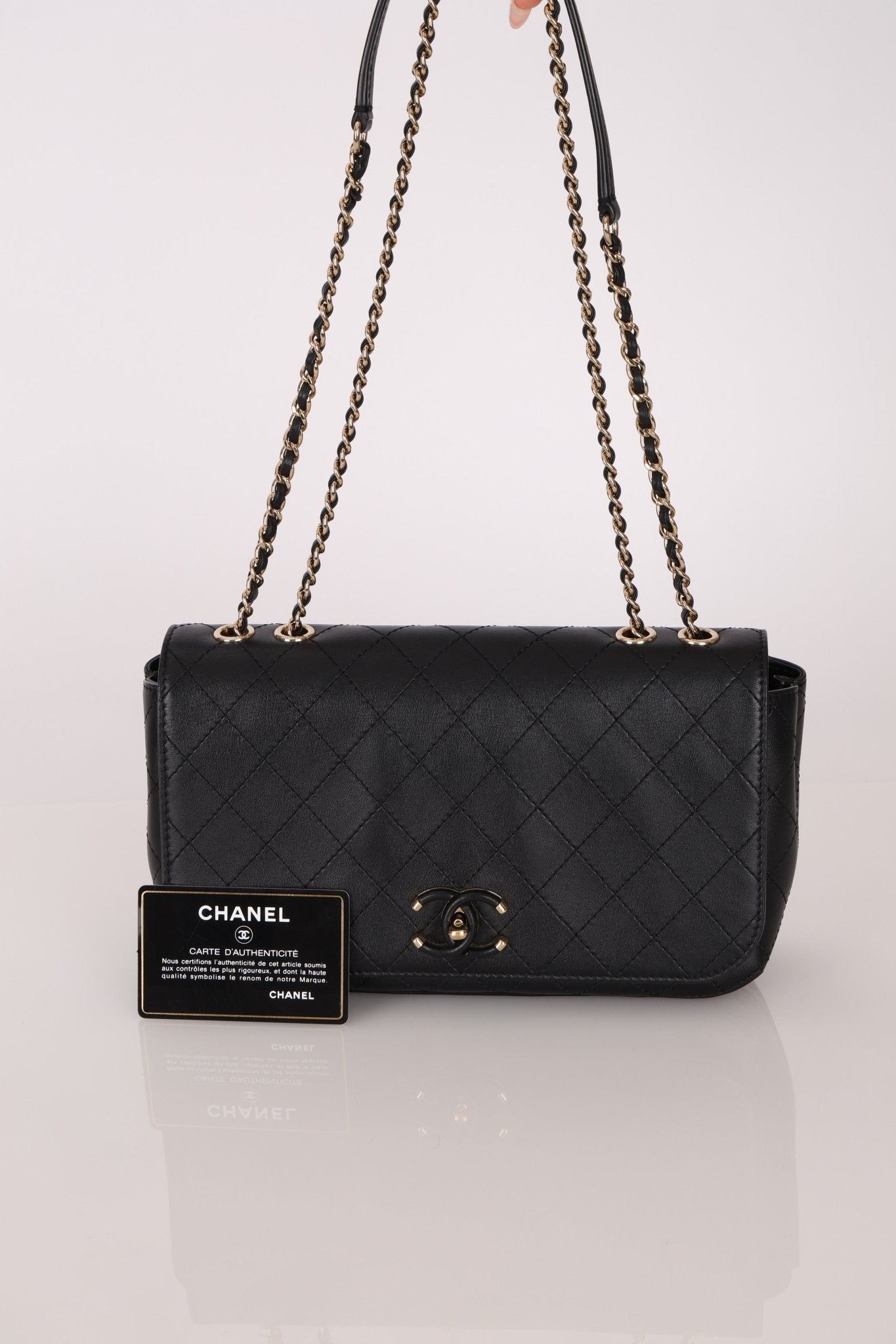 Chanel 2016 Calfskin Stitched CC Case Flap Bag - FashioNica