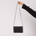 Chanel 2016 Chocolate Bar Piercing CC Studded Small Chain Flap Bag - FashioNica