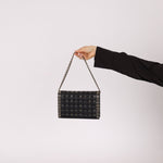 Chanel 2016 Chocolate Bar Piercing CC Studded Small Chain Flap Bag - FashioNica