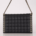 Chanel 2016 Chocolate Bar Piercing CC Studded Small Chain Flap Bag - FashioNica