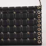 Chanel 2016 Chocolate Bar Piercing CC Studded Small Chain Flap Bag - FashioNica