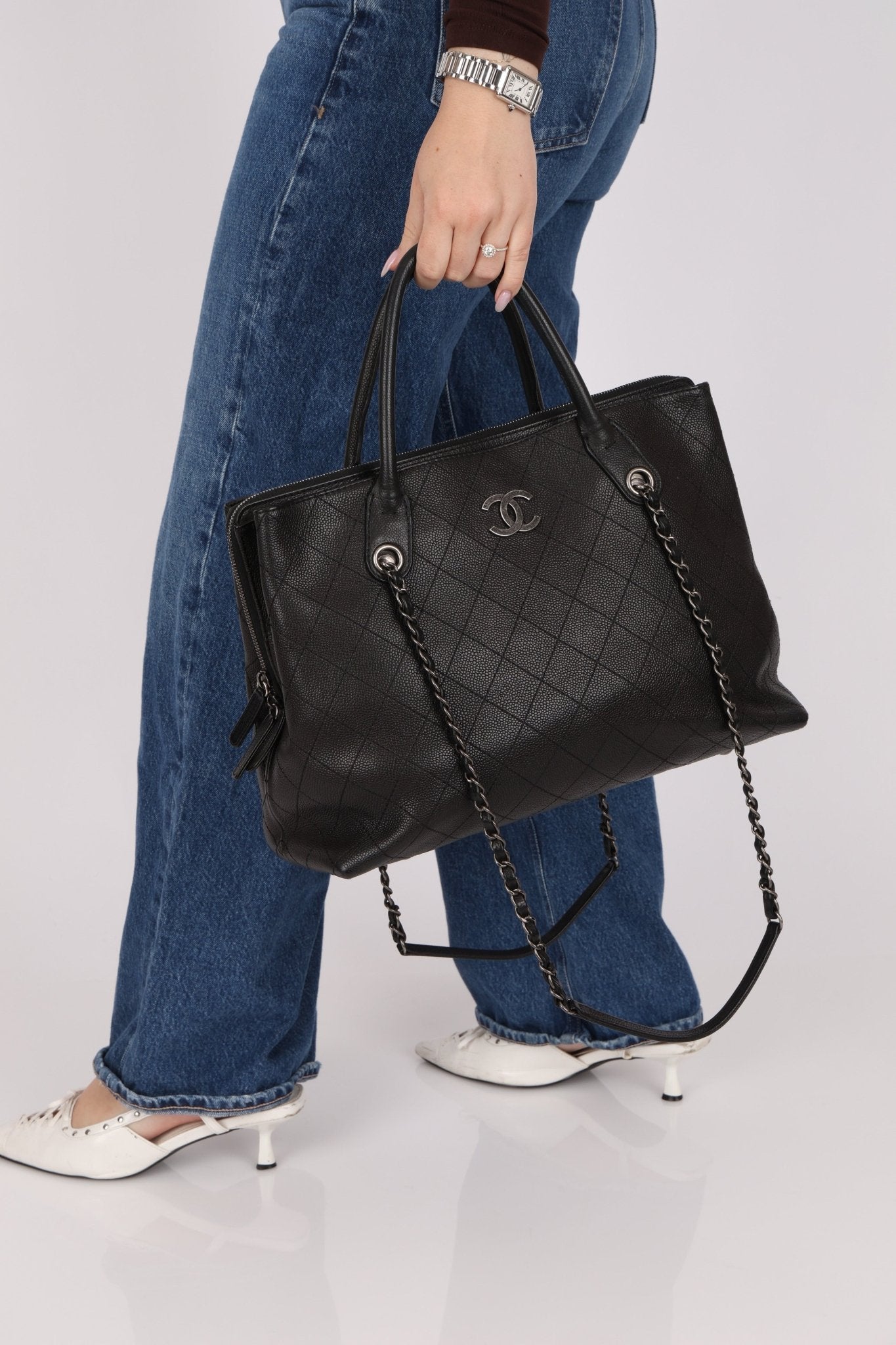 Chanel 2016 Grained Vegetal Calfskin Urban Shopping Tote - FashioNica