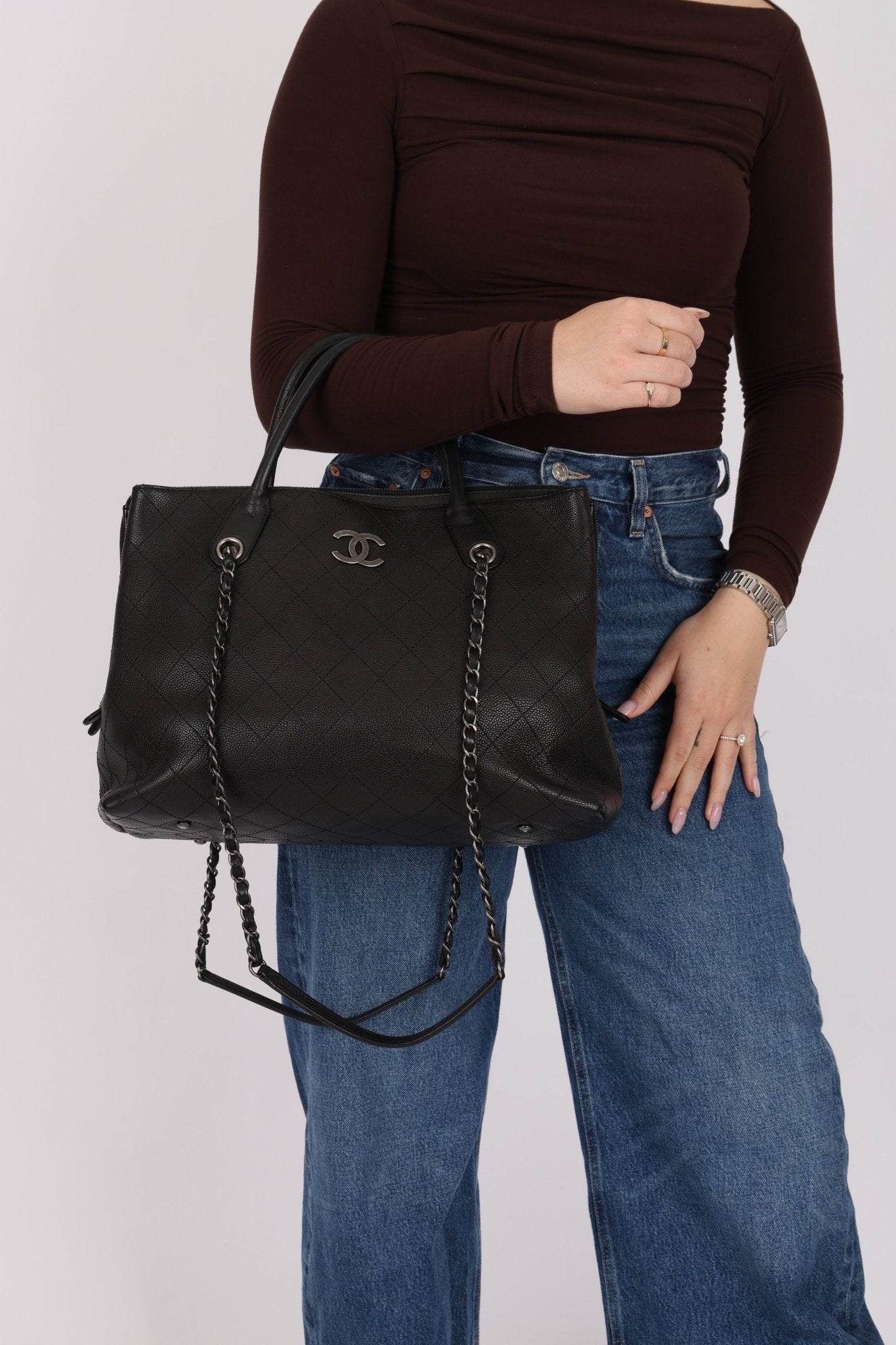 Chanel 2016 Grained Vegetal Calfskin Urban Shopping Tote - FashioNica