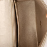 Chanel 2016 Iridescent Caviar Champagne Mini Square Flap - FashioNica