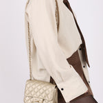 Chanel 2016 Iridescent Caviar Champagne Mini Square Flap - FashioNica