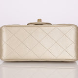 Chanel 2016 Iridescent Caviar Champagne Mini Square Flap - FashioNica