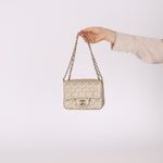 Chanel 2016 Iridescent Caviar Champagne Mini Square Flap - FashioNica