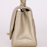 Chanel 2016 Iridescent Caviar Champagne Mini Square Flap - FashioNica