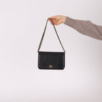 Chanel 2016 Lambskin Enamel CC Wallet on Chain - FashioNica