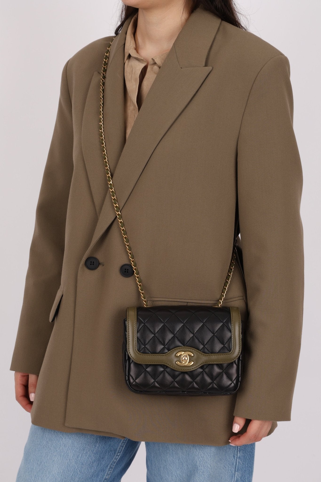 Chanel 2016 Lambskin Quilted Mini Two Tone Day Flap Bag - FashioNica