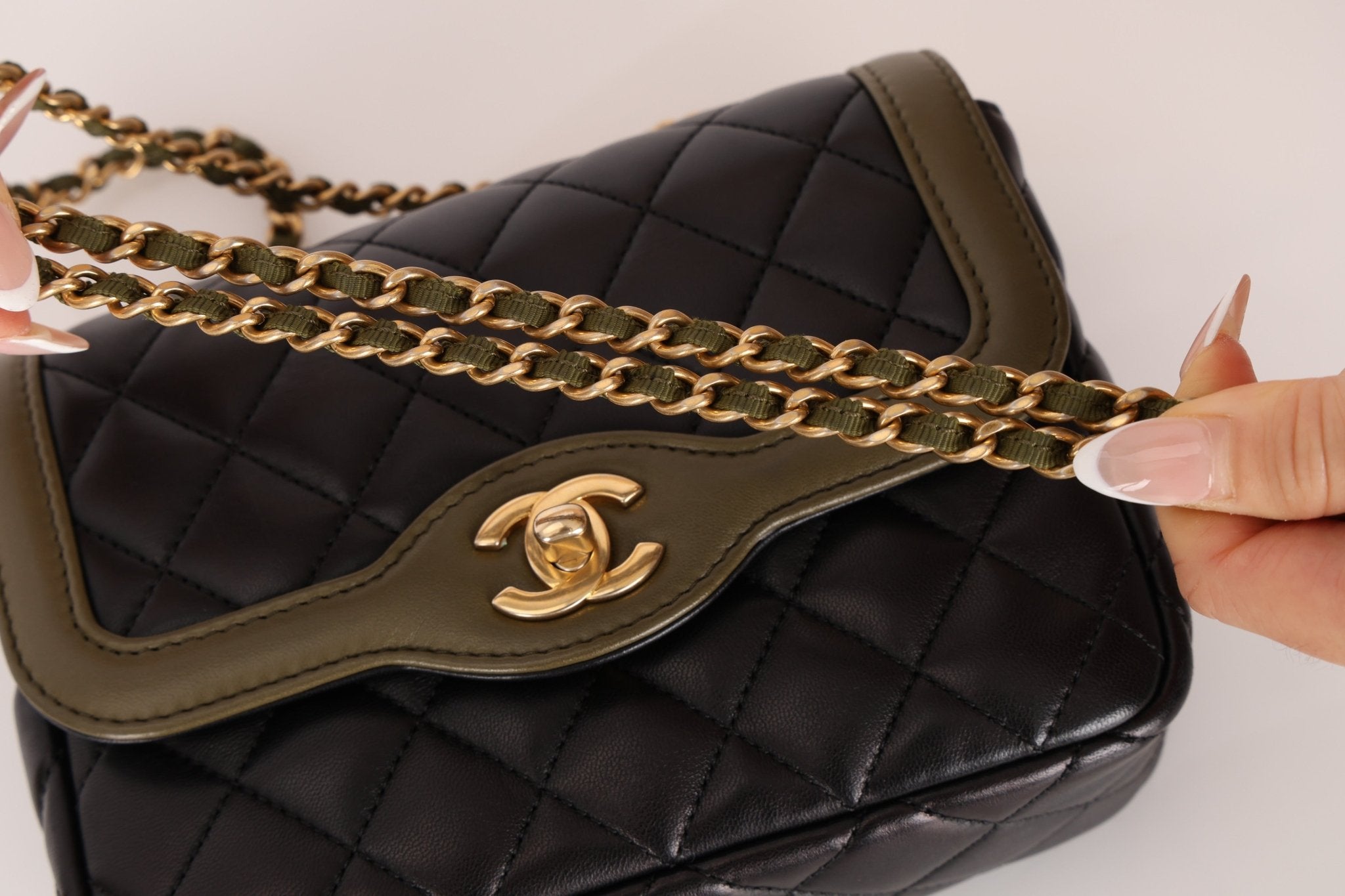 Chanel 2016 Lambskin Quilted Mini Two Tone Day Flap Bag - FashioNica