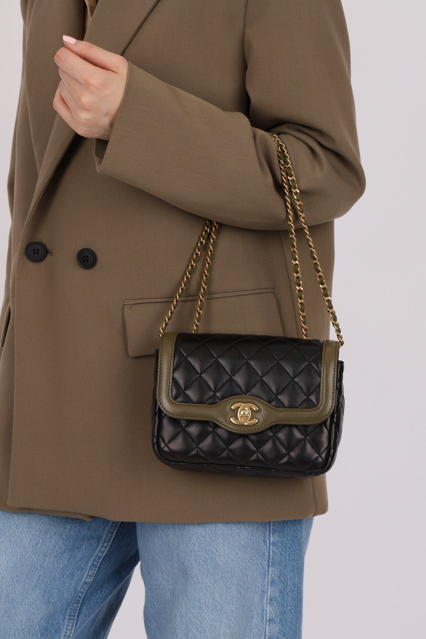 Chanel 2016 Lambskin Quilted Mini Two Tone Day Flap Bag - FashioNica