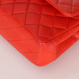 Chanel 2016 Lambskin Red Medium Double Flap GHW - FashioNica