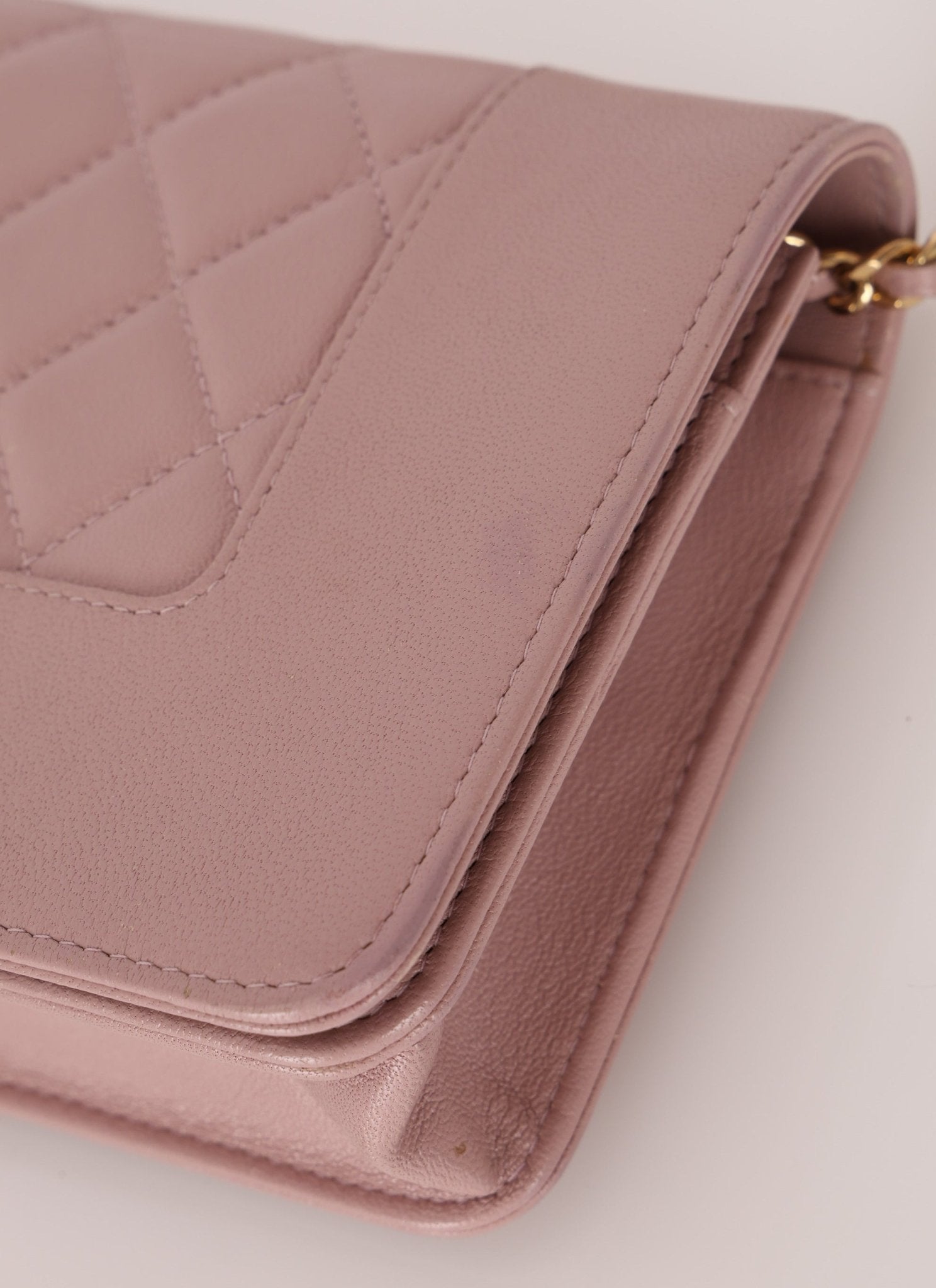 Chanel 2016 Mademoiselle Lilac Sheepskin Wallet on Chain - FashioNica