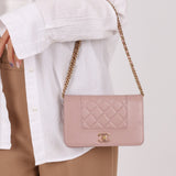 Chanel 2016 Mademoiselle Lilac Sheepskin Wallet on Chain - FashioNica