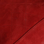 Chanel 2016 On My Shoulder Red Suede Bucket Bag - FashioNica