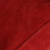 Chanel 2016 On My Shoulder Red Suede Bucket Bag - FashioNica