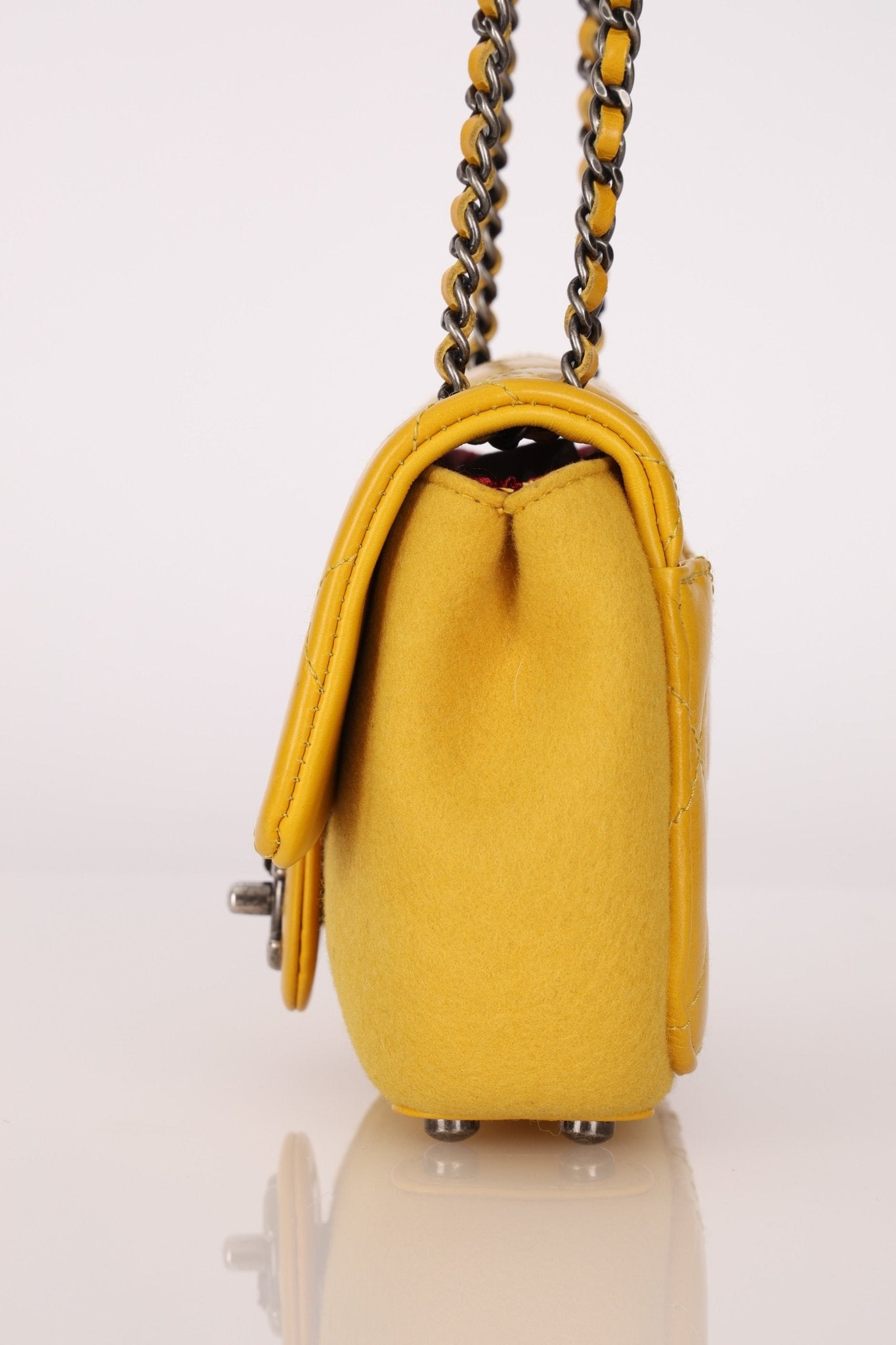 Chanel 2016 Paris - Salzburg Leather & Wool Bi Curvy Flap Bag - FashioNica