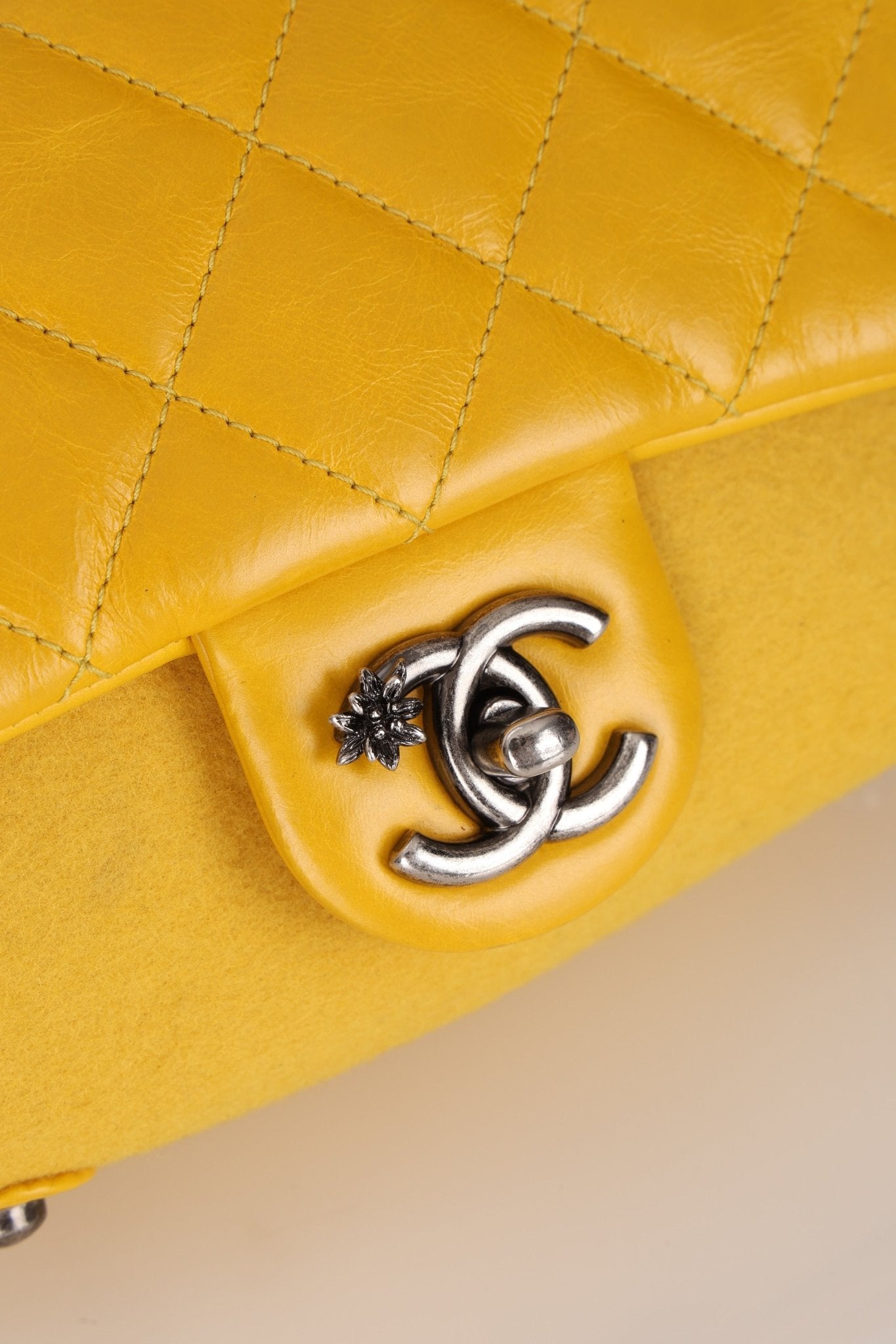 Chanel 2016 Paris - Salzburg Leather & Wool Bi Curvy Flap Bag - FashioNica