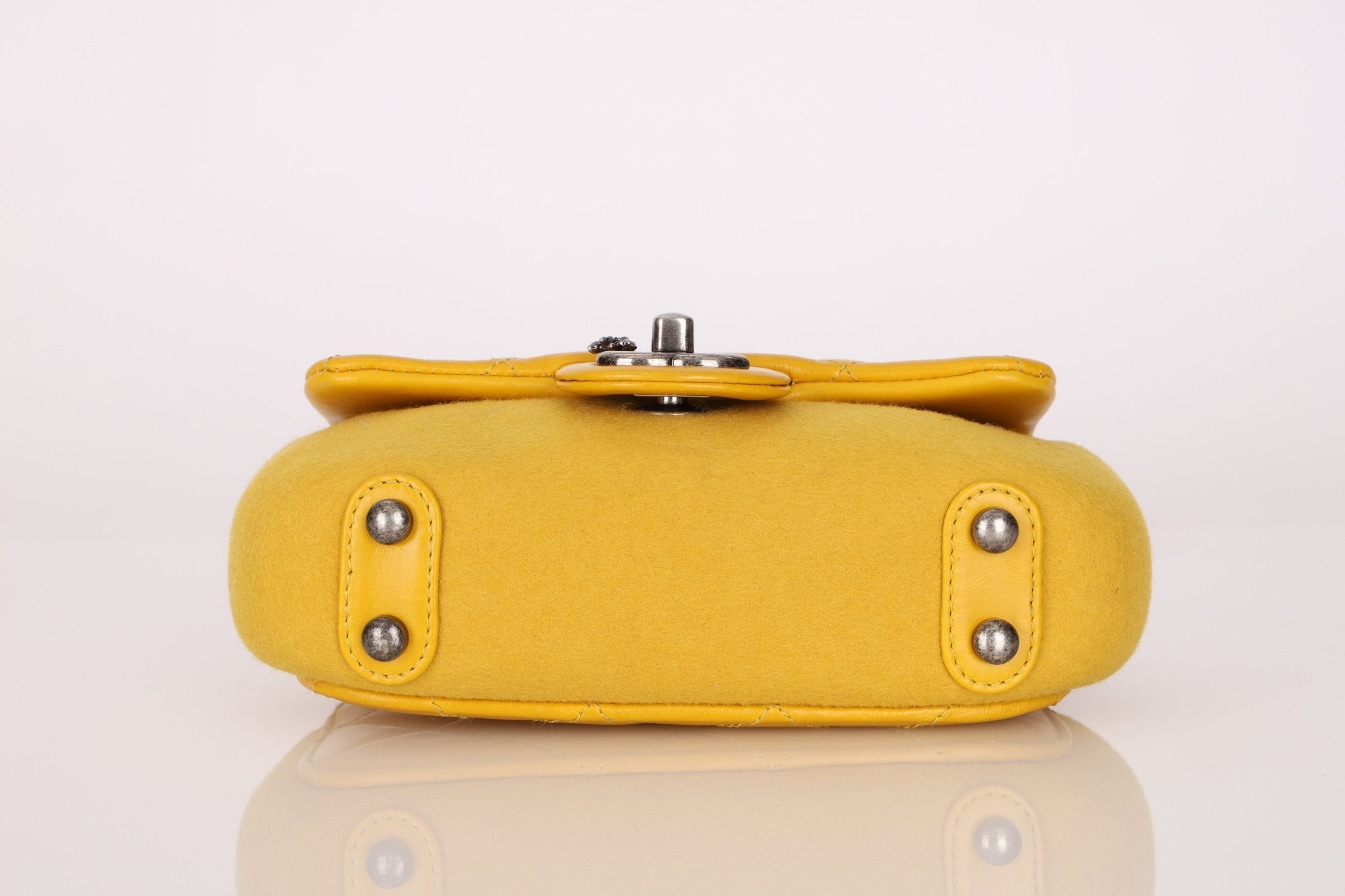 Chanel 2016 Paris - Salzburg Leather & Wool Bi Curvy Flap Bag - FashioNica