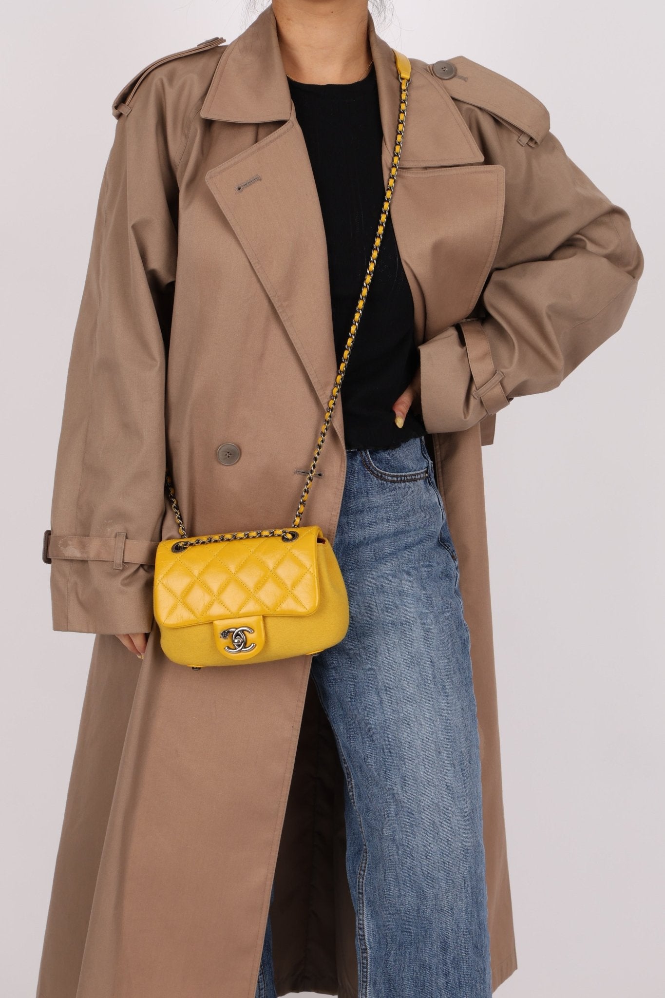 Chanel 2016 Paris - Salzburg Leather & Wool Bi Curvy Flap Bag - FashioNica