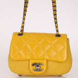 Chanel 2016 Paris - Salzburg Leather & Wool Bi Curvy Flap Bag - FashioNica