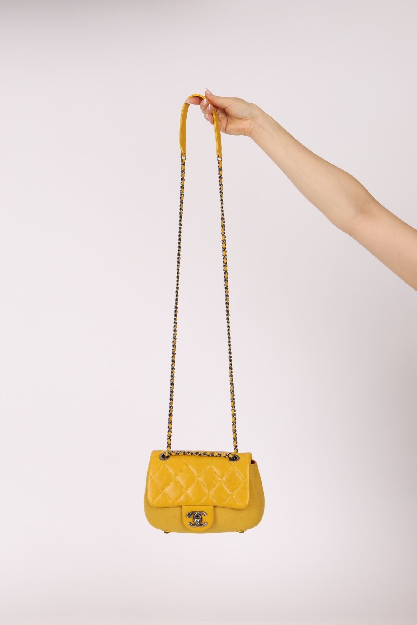 Chanel 2016 Paris - Salzburg Leather & Wool Bi Curvy Flap Bag - FashioNica