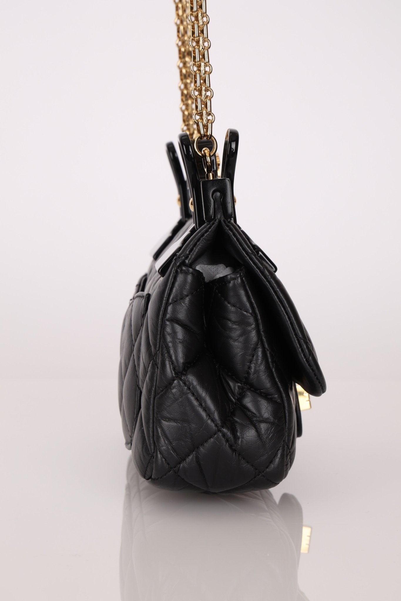 Chanel 2017 Aged Calfskin Quilted 2.55 Reissue 225 Hanger Flap - FashioNica