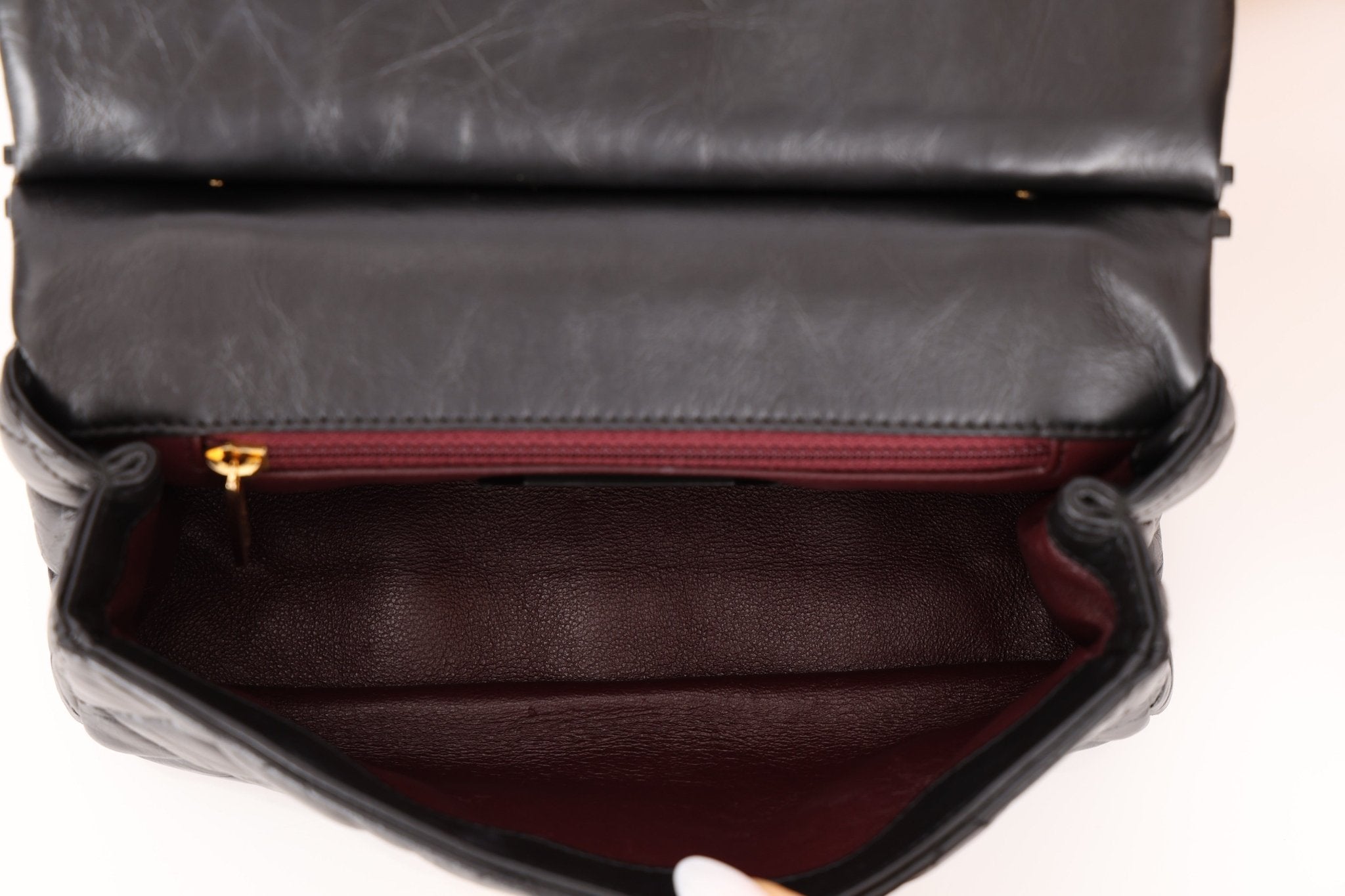 Chanel 2017 Aged Calfskin Quilted 2.55 Reissue 225 Hanger Flap - FashioNica