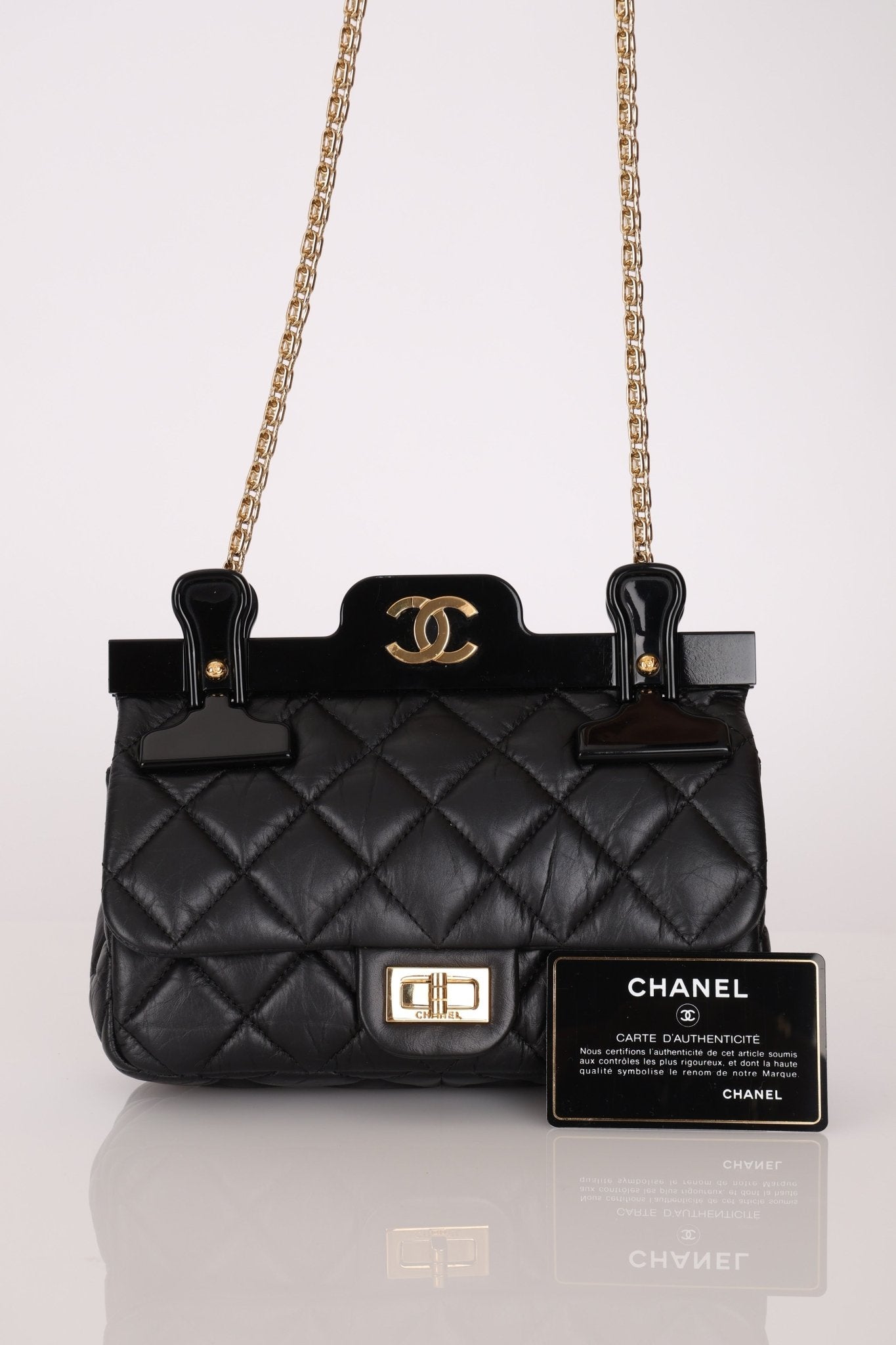 Chanel 2017 Aged Calfskin Quilted 2.55 Reissue 225 Hanger Flap - FashioNica