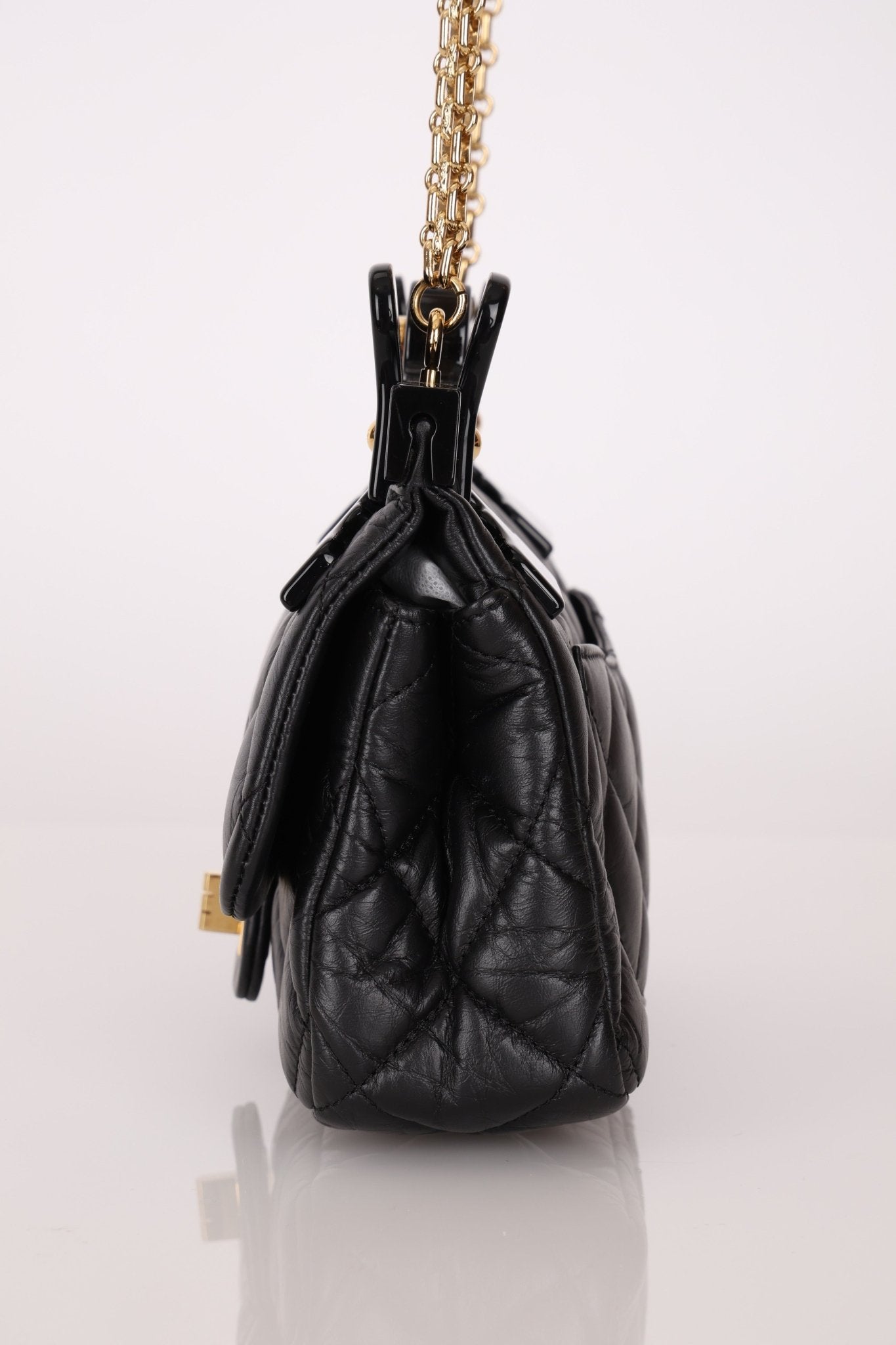 Chanel 2017 Aged Calfskin Quilted 2.55 Reissue 225 Hanger Flap - FashioNica