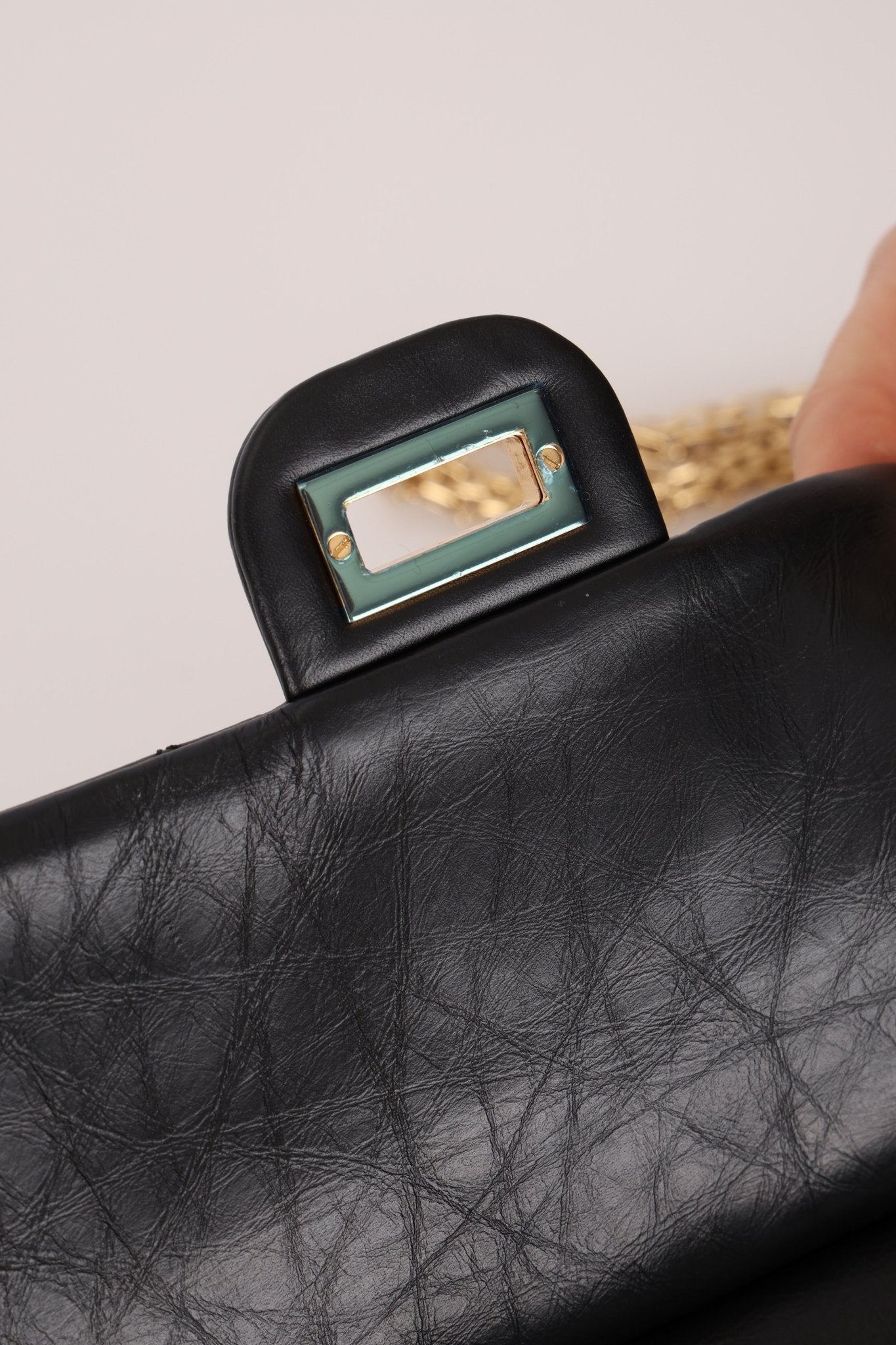 Chanel 2017 Aged Calfskin Quilted 2.55 Reissue 225 Hanger Flap - FashioNica