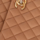 Chanel 2017 Beige Caviar Lizard Kelly Coco Handle - FashioNica