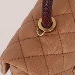 Chanel 2017 Beige Caviar Lizard Kelly Coco Handle - FashioNica