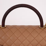 Chanel 2017 Beige Caviar Lizard Kelly Coco Handle - FashioNica