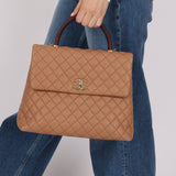 Chanel 2017 Beige Caviar Lizard Kelly Coco Handle - FashioNica