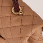 Chanel 2017 Beige Caviar Lizard Kelly Coco Handle - FashioNica