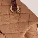 Chanel 2017 Beige Caviar Lizard Kelly Coco Handle - FashioNica