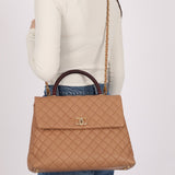 Chanel 2017 Beige Caviar Lizard Kelly Coco Handle - FashioNica