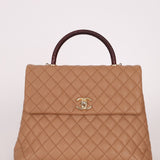 Chanel 2017 Beige Caviar Lizard Kelly Coco Handle - FashioNica