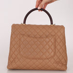 Chanel 2017 Beige Caviar Lizard Kelly Coco Handle - FashioNica