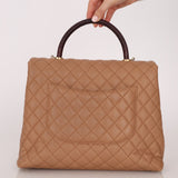 Chanel 2017 Beige Caviar Lizard Kelly Coco Handle - FashioNica
