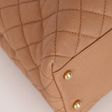 Chanel 2017 Beige Caviar Lizard Kelly Coco Handle - FashioNica