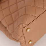 Chanel 2017 Beige Caviar Lizard Kelly Coco Handle - FashioNica