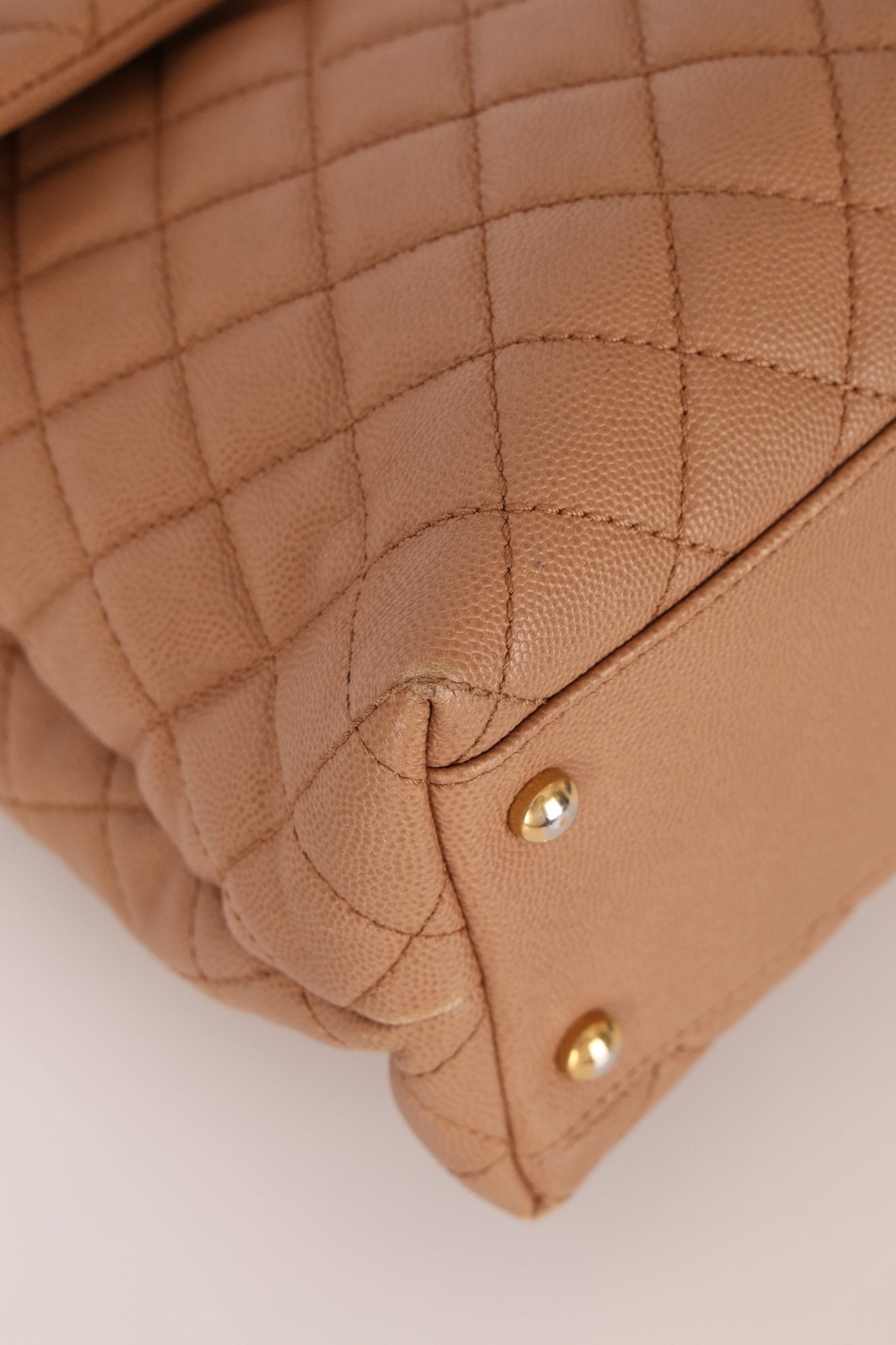 Chanel 2017 Beige Caviar Lizard Kelly Coco Handle - FashioNica