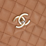 Chanel 2017 Beige Caviar Lizard Kelly Coco Handle - FashioNica
